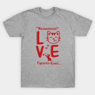 Valentine Cat Love T Shirt Unisex Cat parent T-Shirt